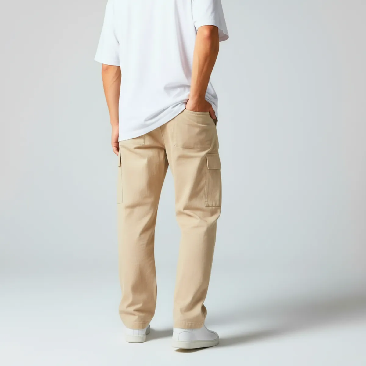 Calça Cargo Masculina Larga Skatista Streetwear Sarja